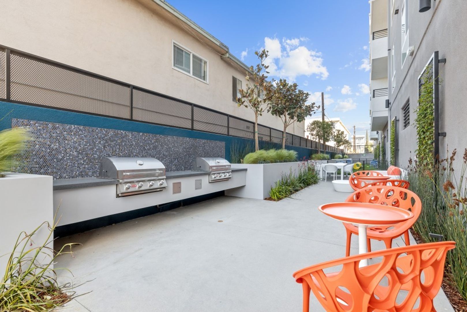 Grill area at MODERNO NOHO West