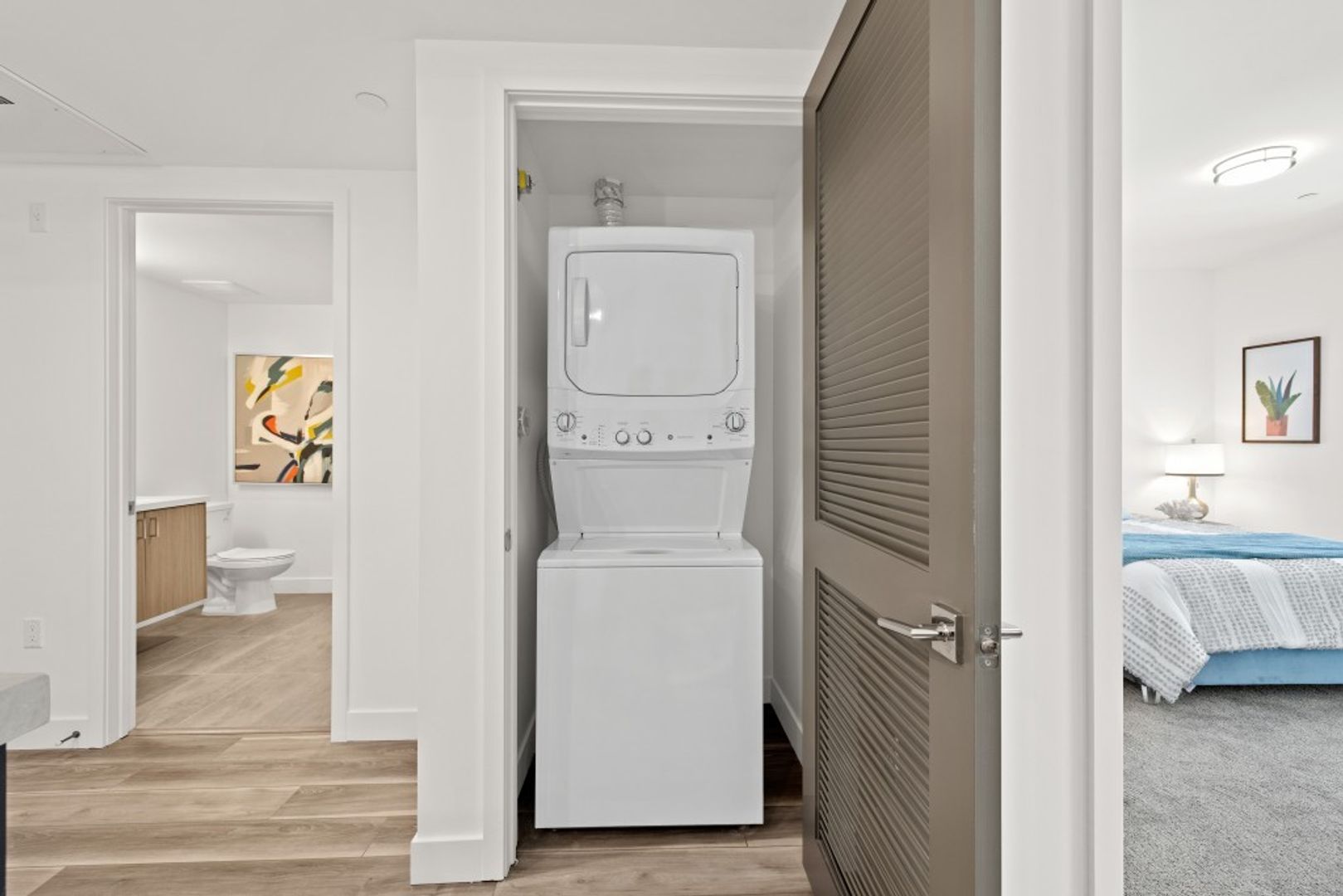 Laundry room at MODERNO NOHO West