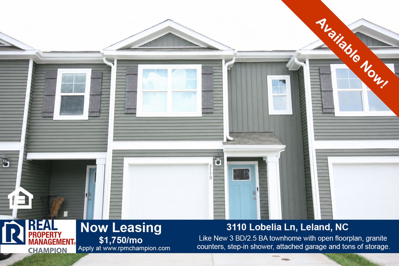 Leland Townhome: 3110 Lobelia Ln