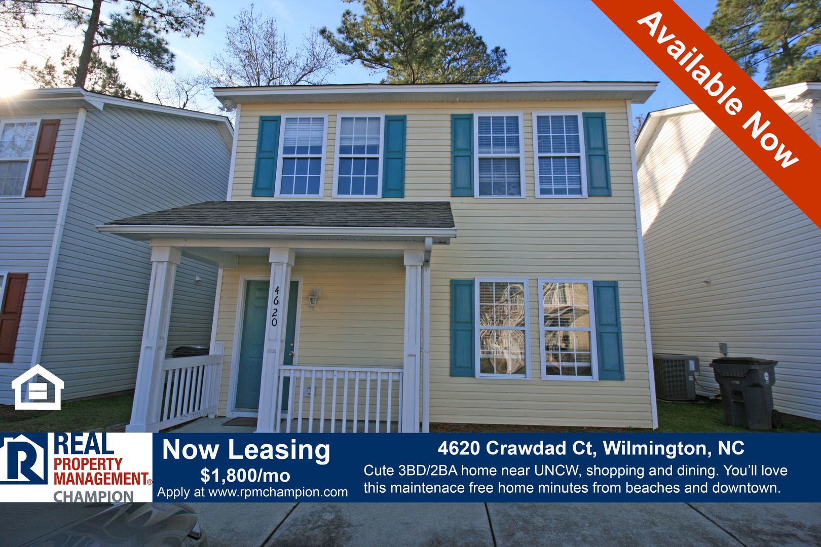 Wilmington Townhome: 4620 Crawdad Court