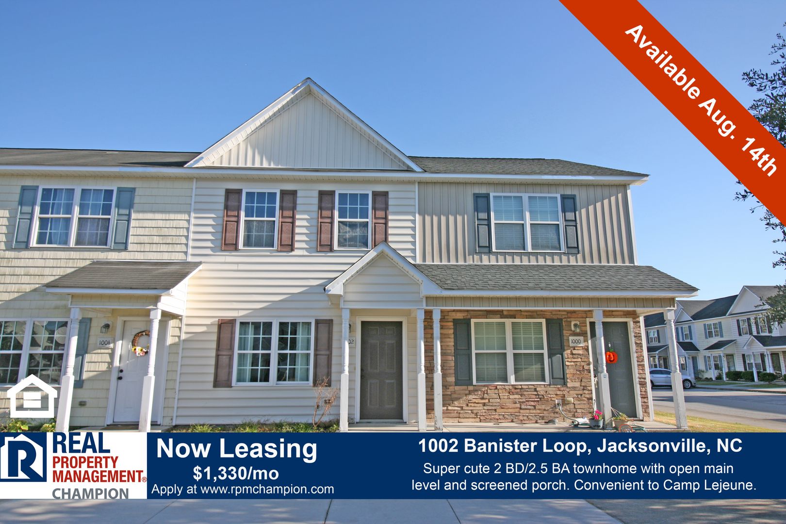 Jacksonville Townhome: 1002 Banister Loop