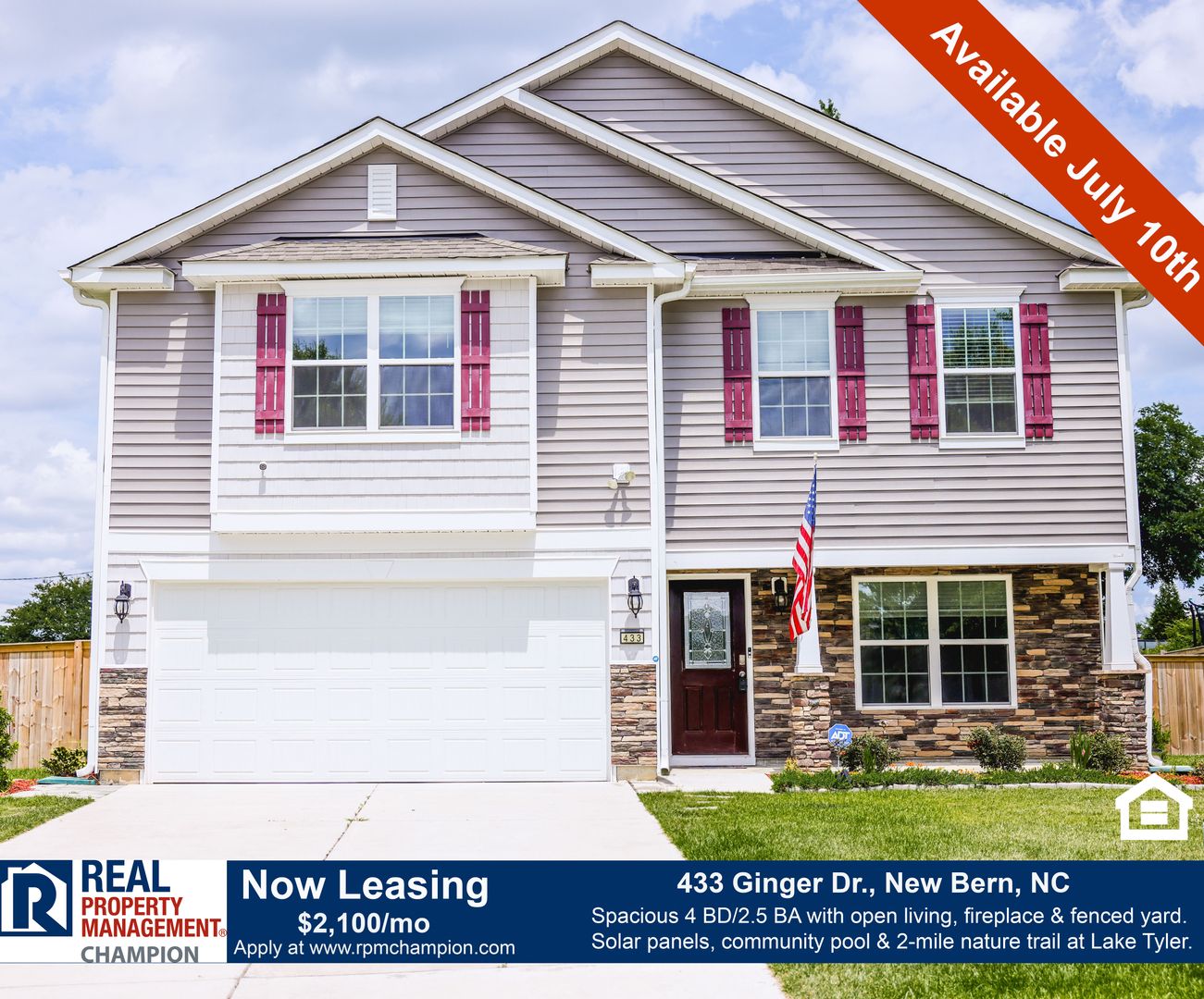 New Bern House: 433 Ginger Drive