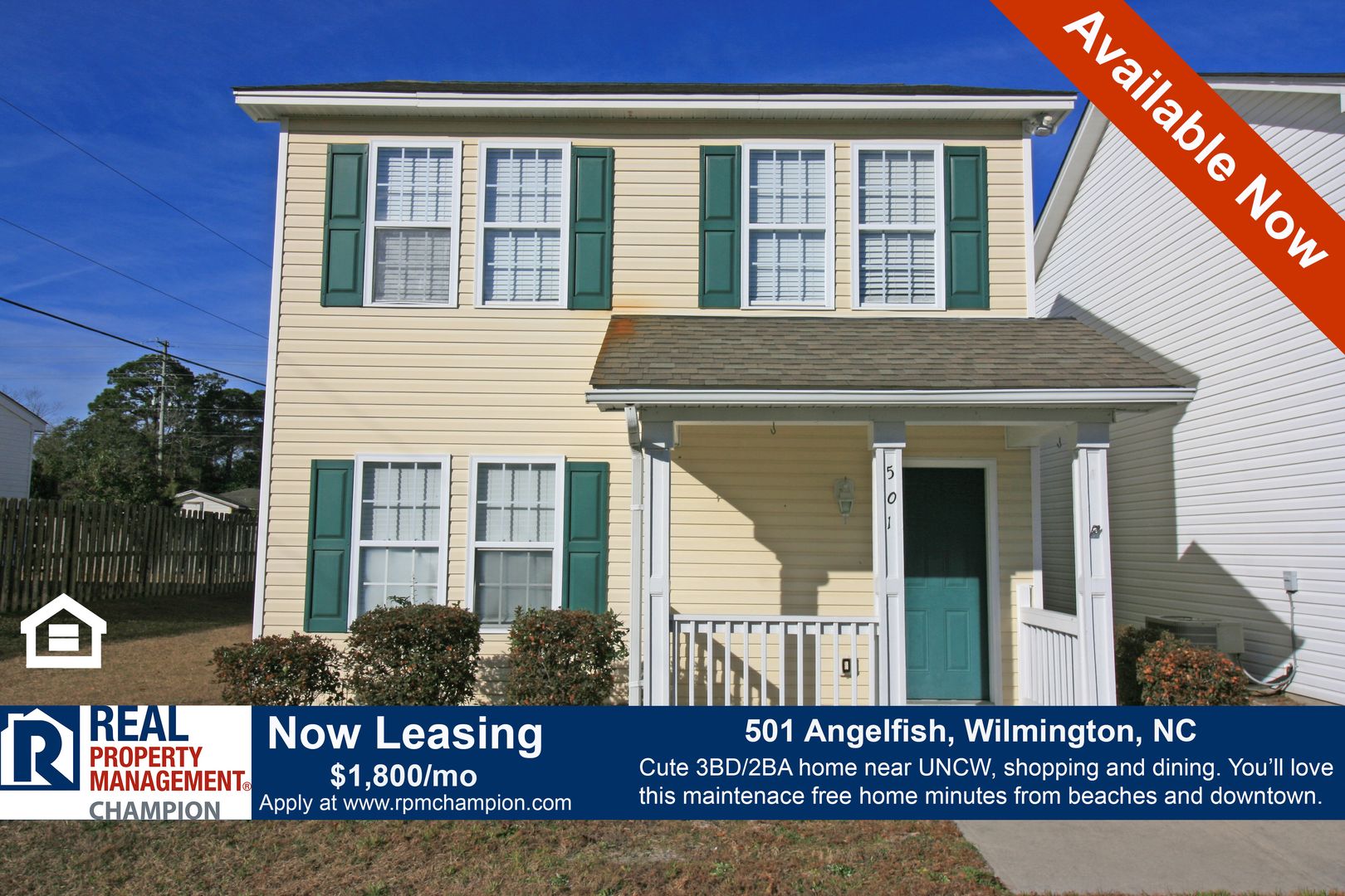 Wilmington Townhome: 501 Angelfish Drive