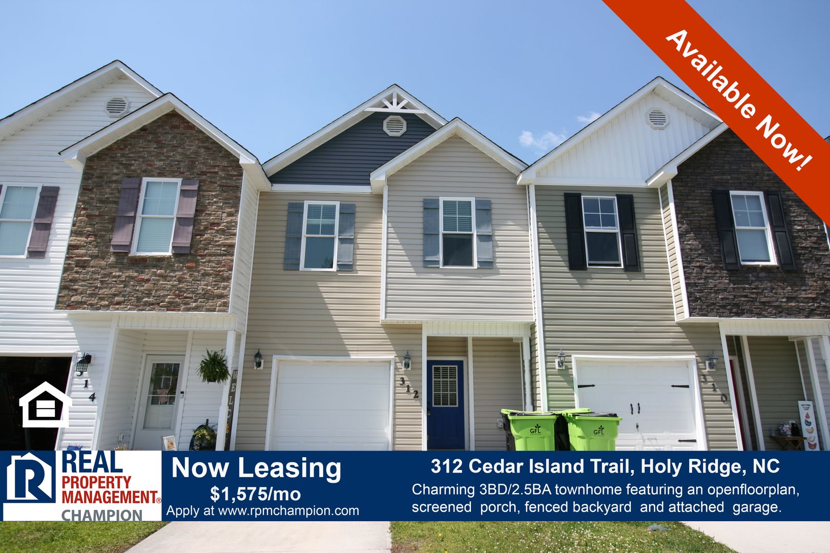 Holly Ridge Townhome: 312 Cedar Island Trail