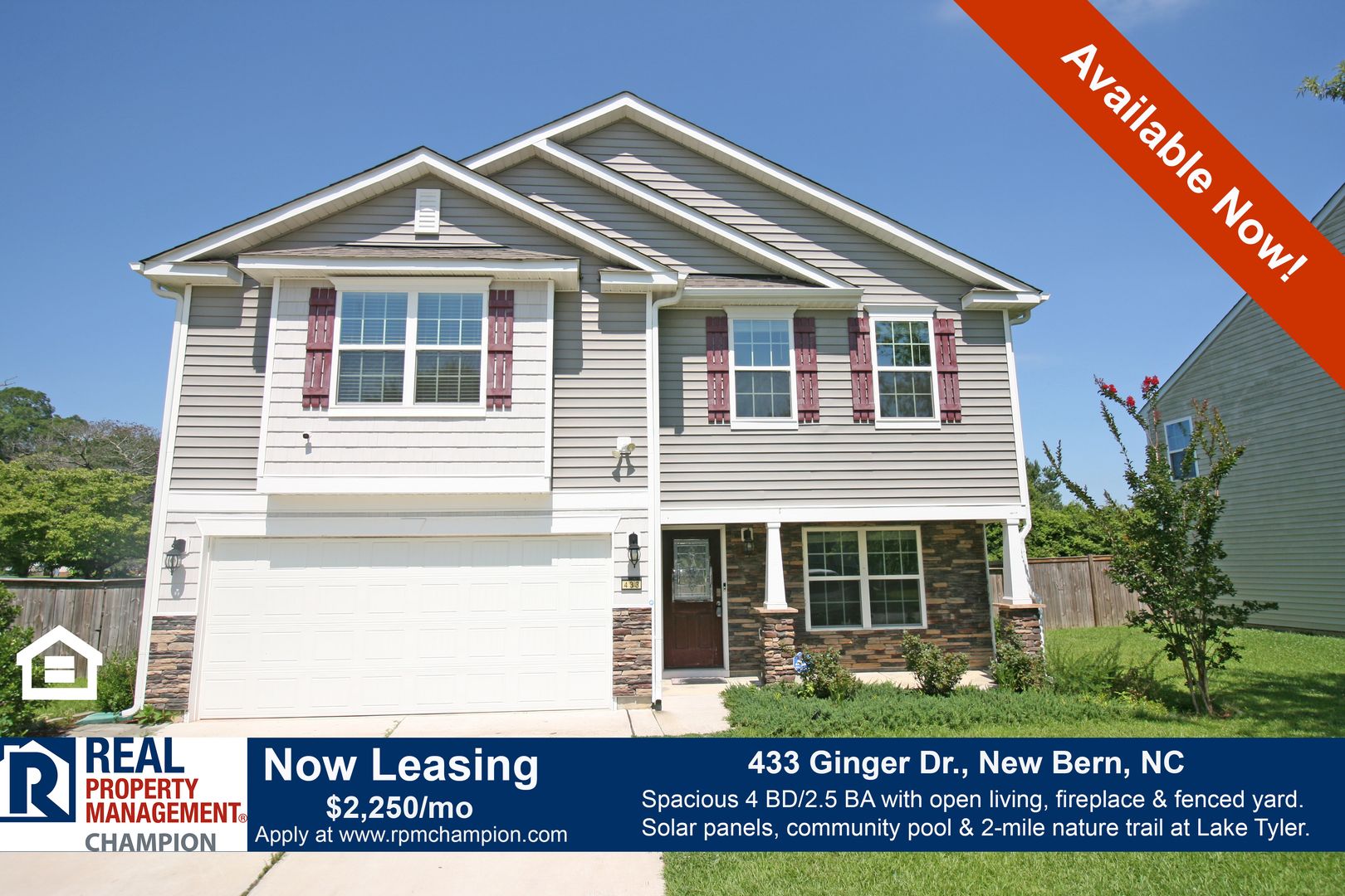 New Bern House: 433 Ginger Drive