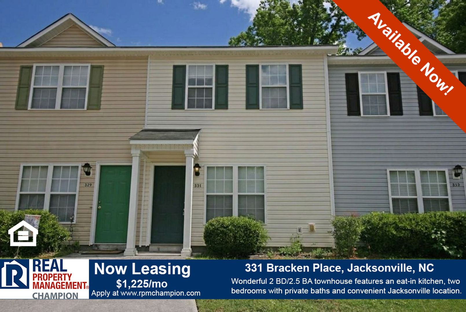 Jacksonville Townhome: 331 Bracken Place