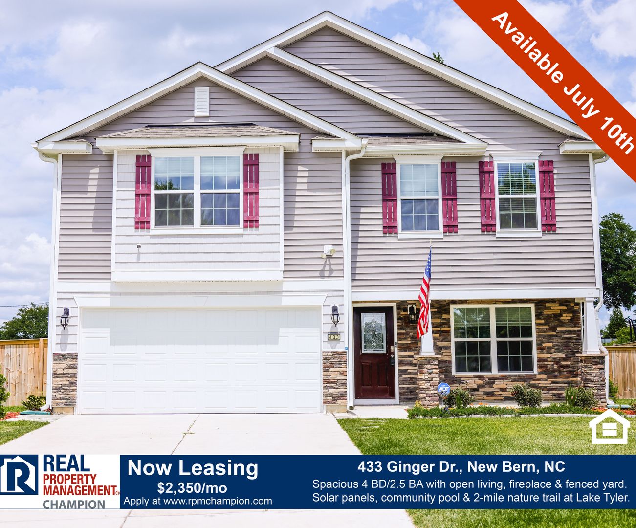 New Bern House: 433 Ginger Drive