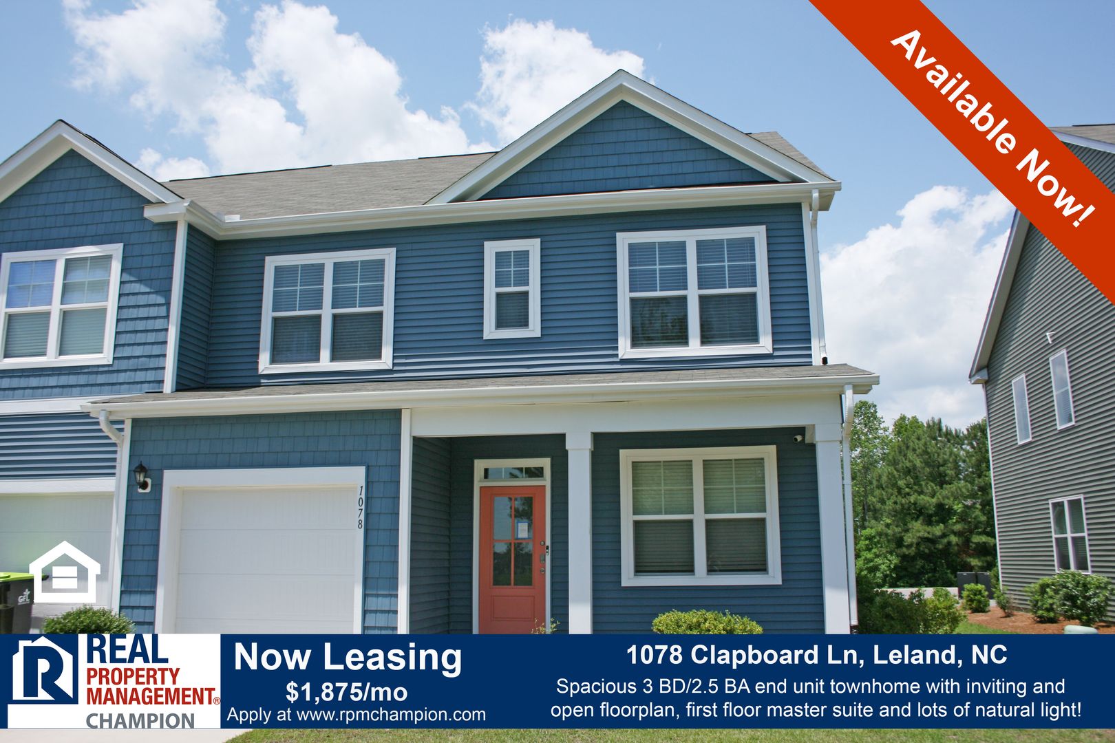 Leland Townhome: 1078 Clapboard Lane