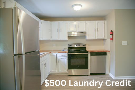 $500 laundry credit Charming 2 Bedroom Apartment with Laundry and Off-Street Parking – photo 1