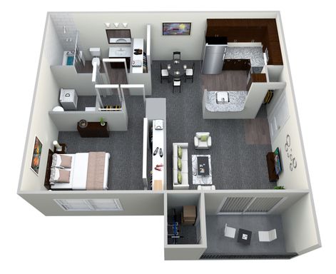 Anacostia | A1 | 1 Bed 1 Bath | 660 sq ft