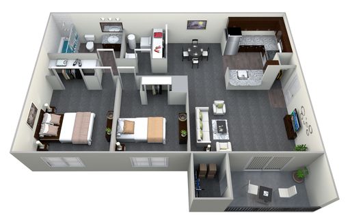 Loch Raven | B1 | 2 Bed 1 Bath | 880 sq ft
