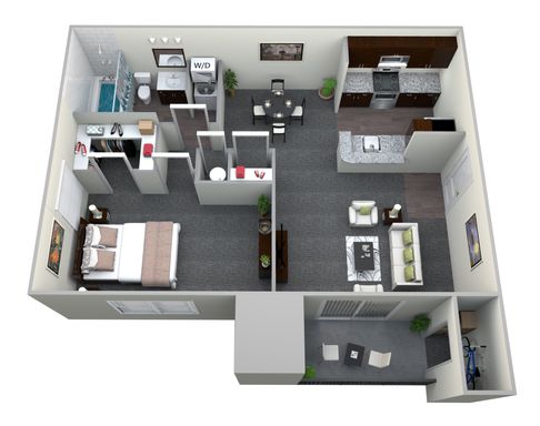 Chesapeake | A2 | 1 Bed 1 Bath | 668 sq ft