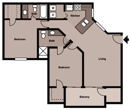 2X2 | 2nd Floor | Screened-In Patio