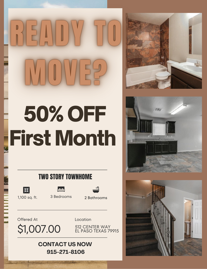 EL PASO Apartment: 512 Center Way