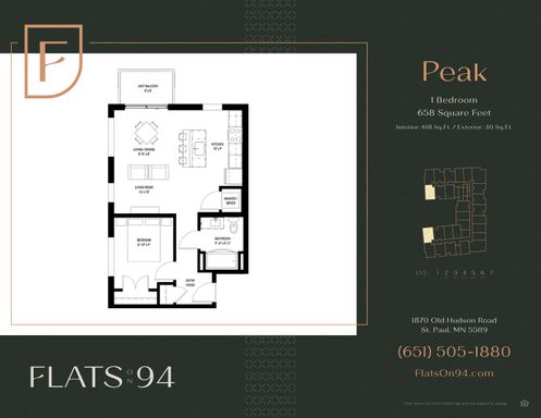 Peak - Corner 1 Bedroom – photo 1