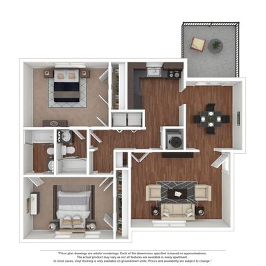 2 Bedroom Rental – 3340 Lansbury Village Dr., 022-3362-3, Atlanta, GA 30341