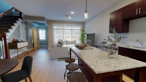 Town House Style with a Home Office and Attached Garage - End Unit