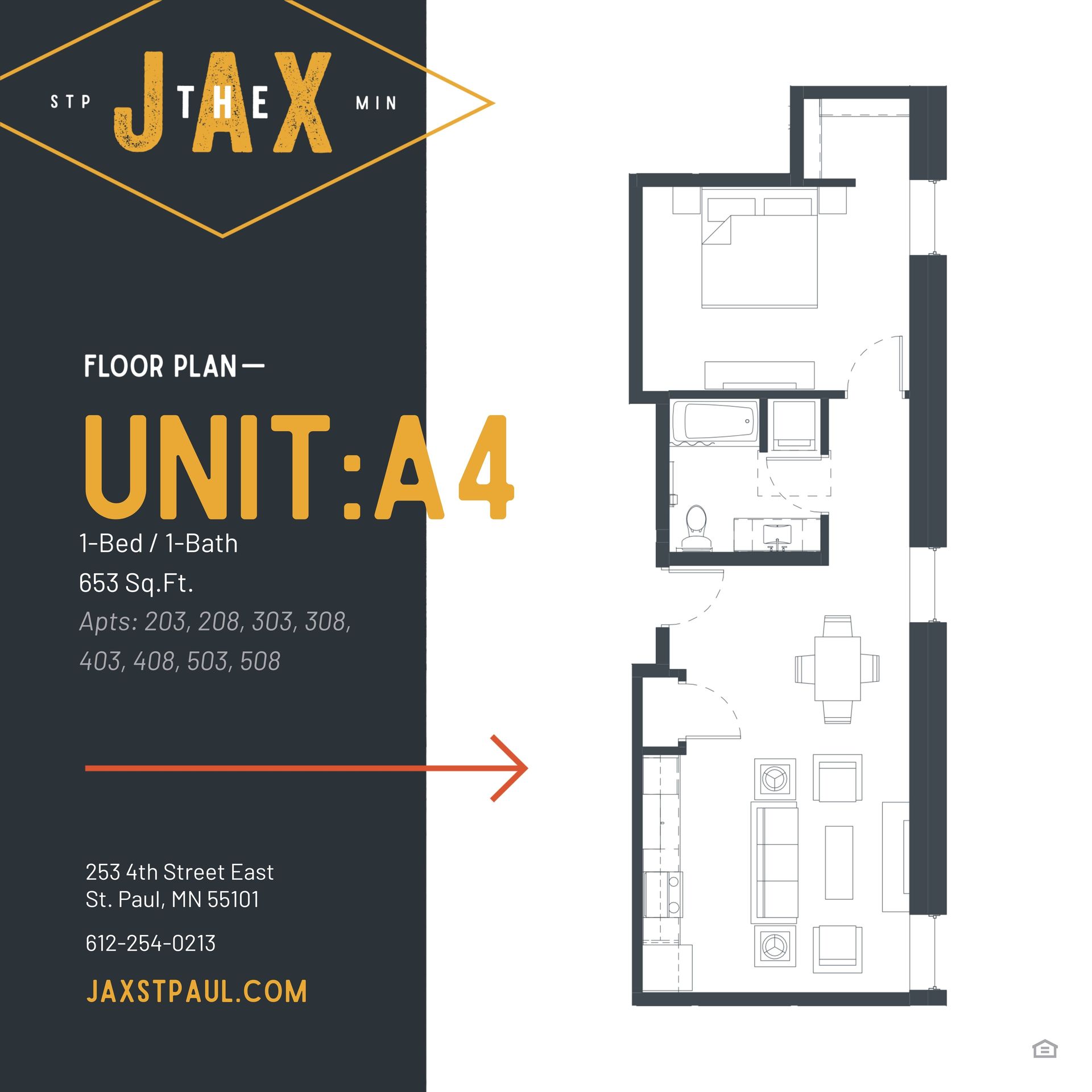 A4 1 Bed 1 Bath – photo 1
