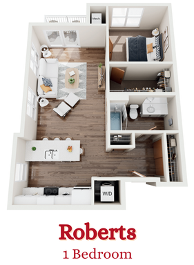 Roberts | 1 Bedroom, 1 Bathroom Apartment