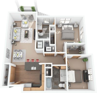 Marble - 2 Bedroom, 2 Bathroom Apartment