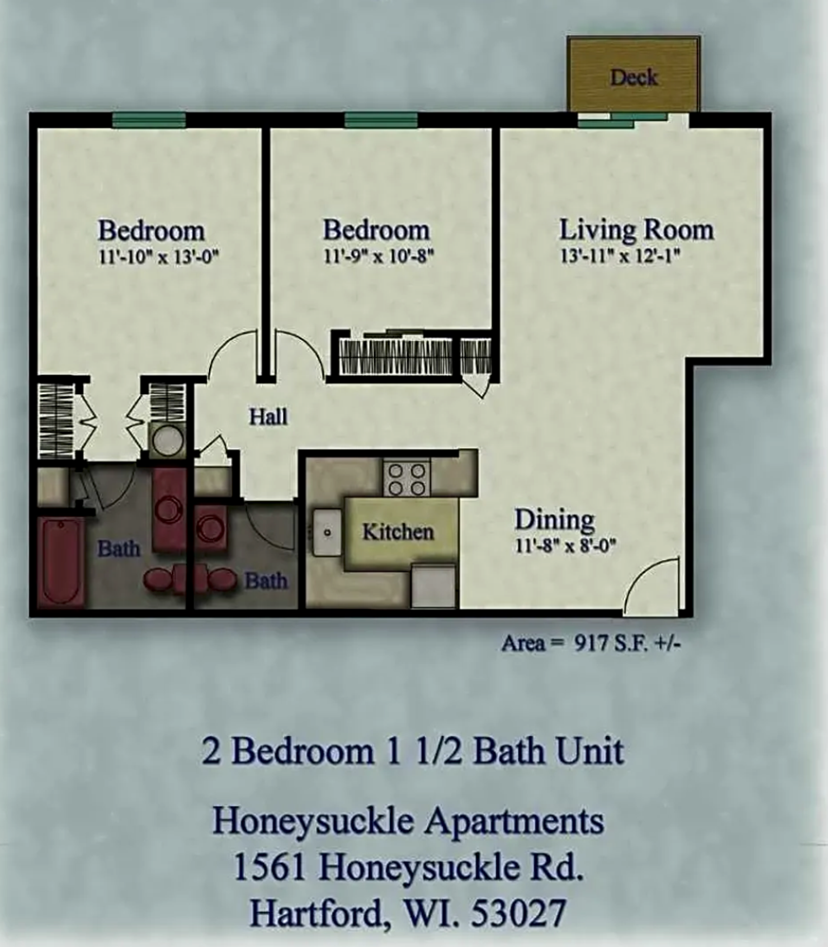 Hartford Apartment: 1561, 1565 Honeysuckle Road