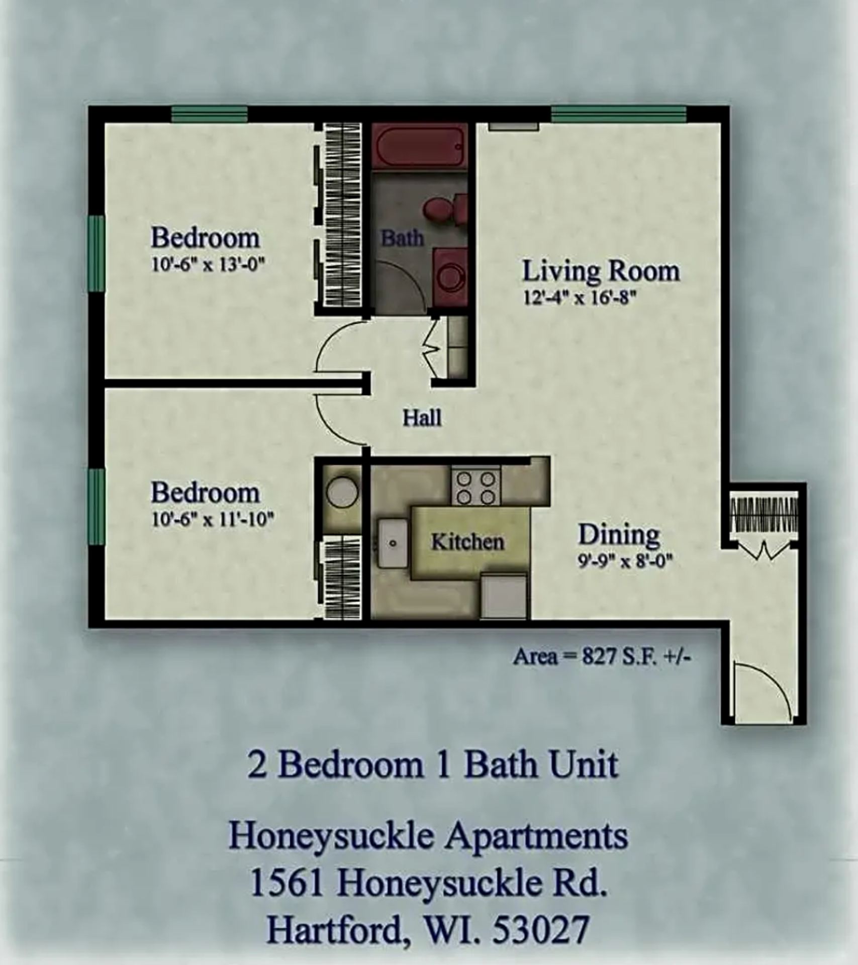 Hartford Apartment: 1561, 1565 Honeysuckle Road