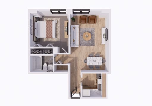 1 Bedroom 1 Bath - 620 Sqft