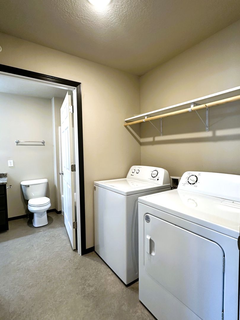Laundry room at Heritage Townhomes LLC