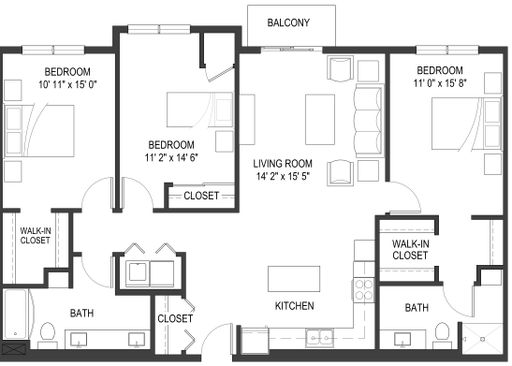 Spacious Three Bedroom Home with Balcony – photo 1