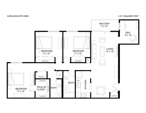 Carlson - Three Bedroom + Den Home – photo 1