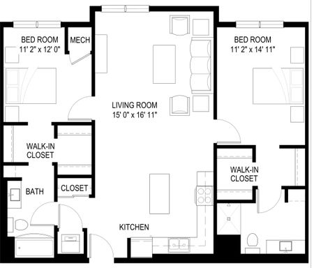 Spacious Two Bedroom Home with Balcony – photo 1
