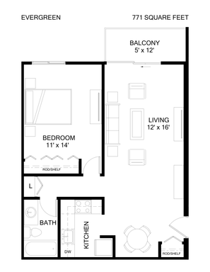 Evergreen - One Bedroom Home – photo 1