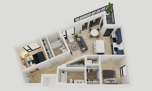 Goldman - Large Two Bedroom Home with Balcony – photo 1