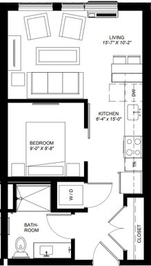 1 Bed 1 Bath Rental at 10 East 18th St, #E520, Minneapolis, MN – photo 1