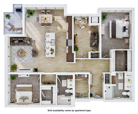 The Winn | Two-Bedroom with a Den – photo 1