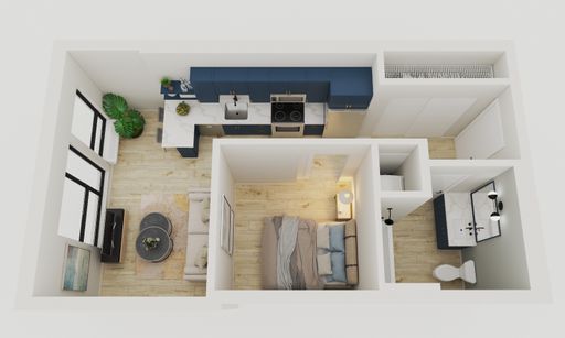 1 Bed 1 Bath Rental at 1702 Nicollet Ave, #W401, Minneapolis, MN – photo 1