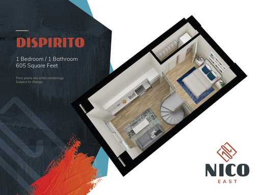 DiSpirito - One Bedroom Loft-Style Home – photo 1