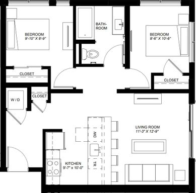 2 Bed 1 Bath Rental at 10 East 18th St, #E300, Minneapolis, MN – photo 1