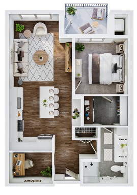 The Winn | One-Bedroom with a Den – photo 1