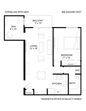 Carnelian - One Bedroom + Den Fully Remodeled Home – photo 1