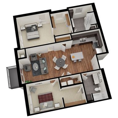 Lakeside Flats | Now Leasing | Sapphire Floor Plan – photo 1