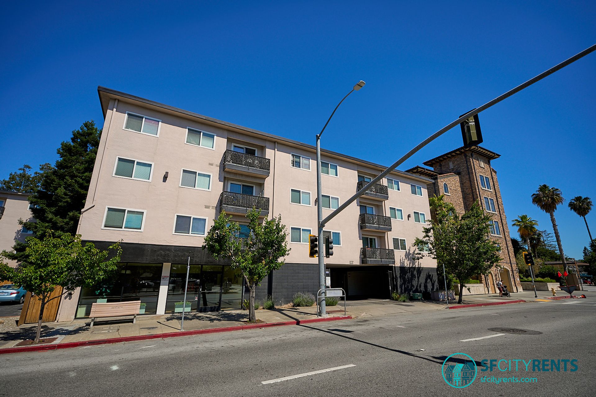 Redwood City: Updated 2 Bed 1 Bath with Private Balcony, in-unit W/D, & Parking Included