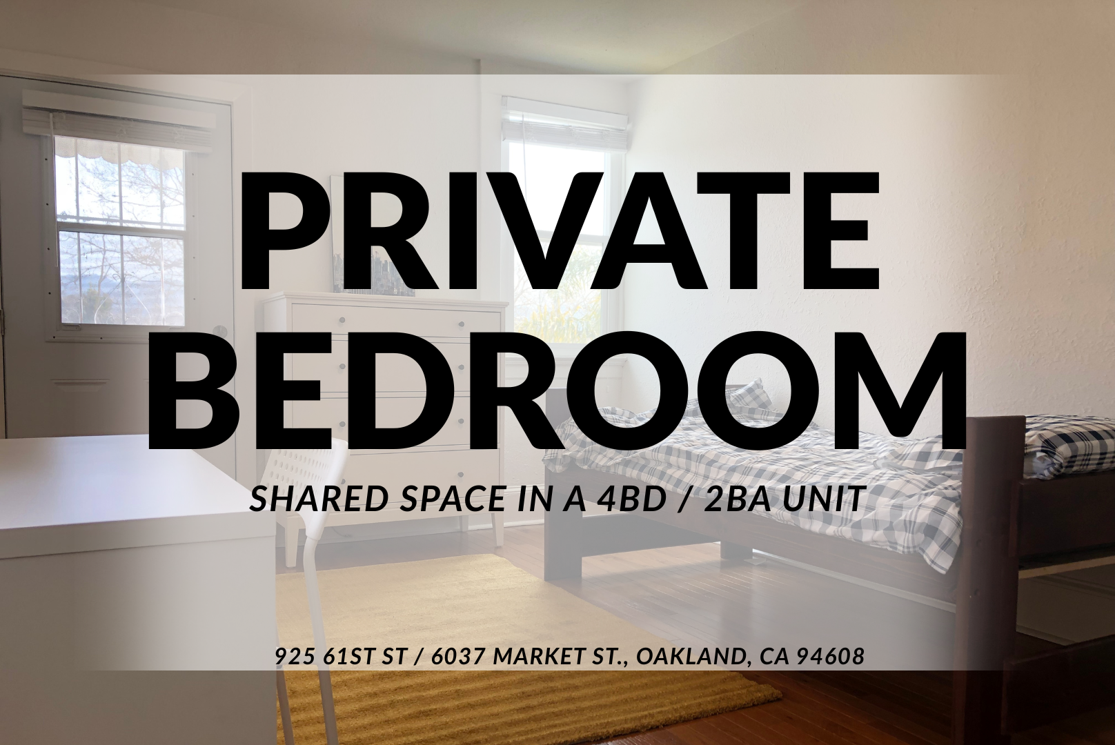 Oakland Apartment: 925 61st St / 6037 Market St