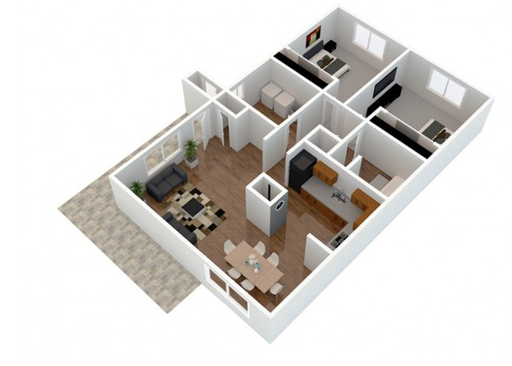 2 Bed 1 Bath Plateau – photo 1