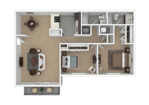 2 Bed 2 Bath – photo 1