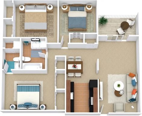 3 bed 2 bath – photo 1