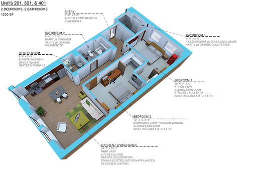 Spacious 2 Bedroom 1230sf Huntington Bank View – photo 1