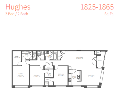 Hughes Floorplan-3Bd/2Ba-1853sf – photo 1