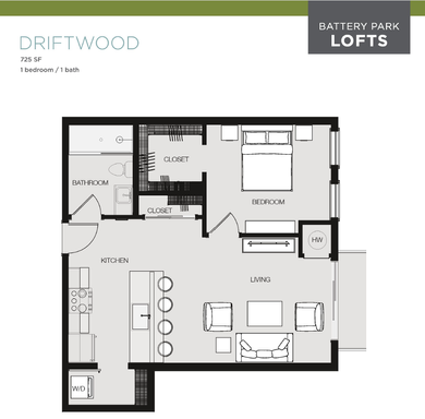 Driftwood 1B/1Bath 725sf – photo 1