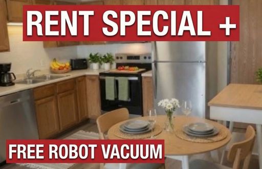 RENT SPECIAL: First 3 months at $597/mo + FREE ROBOT VACUUM Spacious 2 bd, Beautiful Building